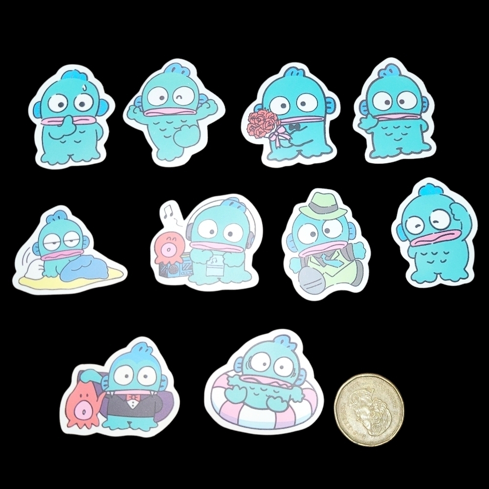3/$20 10pcs Brand New Waterproof Hangyodon Stickers